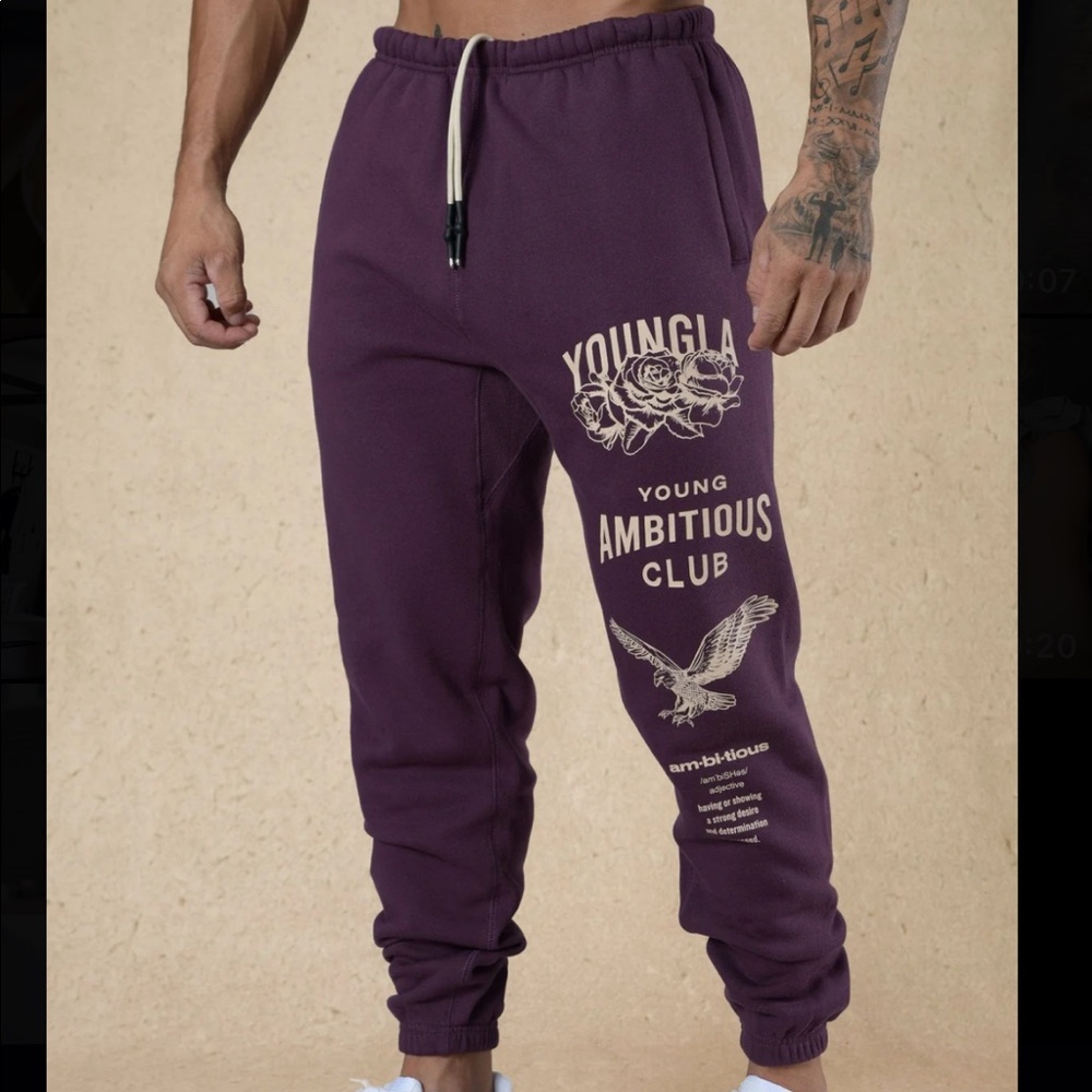 MENS LIMITED EDITION PURPLE MEDIUM YOUNGLA IMMORTAL JOGGERS